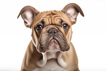Fototapeta premium Close up portrait of Bulldog Isolated on white background