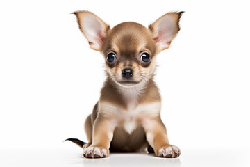 Obraz premium Full size portrait of Chihuahua puppy Isolated on white background