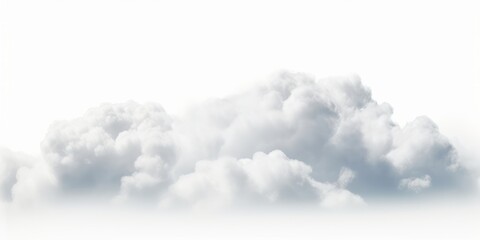 Soft cloudscape ozone realistic cutout white backgrounds 3d render, Generative AI 