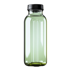 Green water bottle isolated on transparent background - obrazy, fototapety, plakaty
