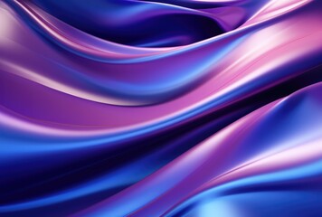 Obraz premium Abstract background with iridescent waves. Modern minimalistic wallpaper for screensavers, advertising, presentations. Multicoloured bright colourful pattern. Metallic silk and cloth material.