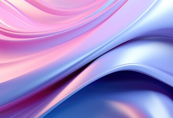 Naklejka premium Abstract background with iridescent waves. Modern minimalistic wallpaper for screensavers, advertising, presentations. Multicoloured bright colourful pattern. Metallic silk and cloth material.
