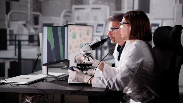 Skilled worker in an electronic device factory