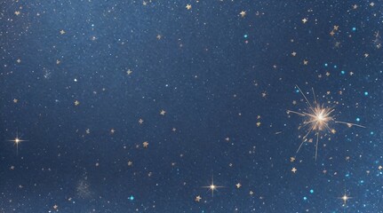 starry night sky, Gold sparkling stars background