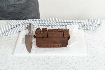 Homemade plain fudge