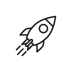 Rocket icon vector logo design flat style illustration
