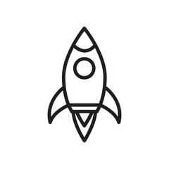 Rocket icon vector logo design flat style illustration