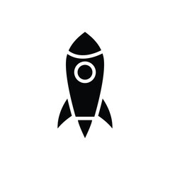 Rocket icon vector logo design flat style illustration