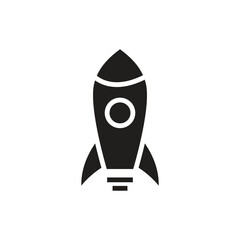 Rocket icon vector logo design flat style illustration