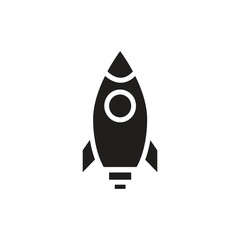 Rocket icon vector logo design flat style illustration