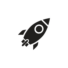 Rocket icon vector logo design flat style illustration