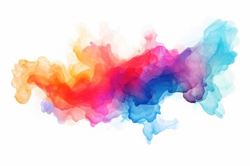 Fototapeta premium A vibrant cloud of water captured against a clean white background.