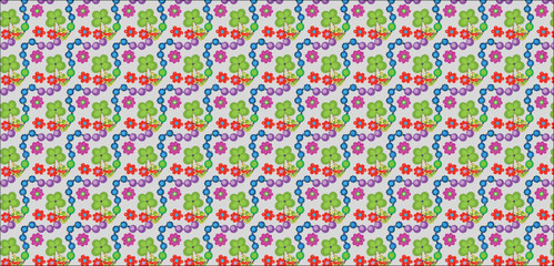 pattern, seamless pattern with colorful beads, vector pattern Seamless pattern with flowers