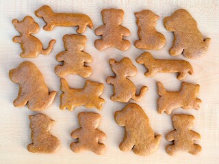 Gingerbreads in a shape of animals