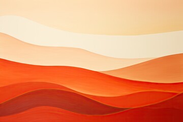 Abstract landscape in red and orange