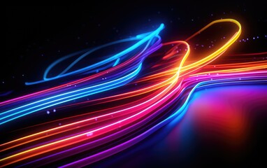Modern trendy abstract design, 3d neon abstract background, So beautiful, AI