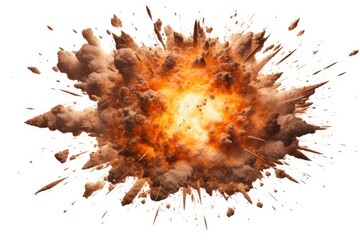An explosion isolated on white background