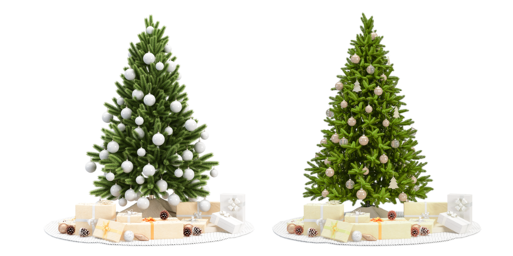 decorated christmas tree with decorations