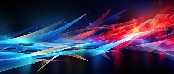 Colorful linear movements abstract graphic widescreen poster