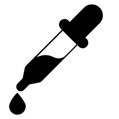Dropper vector flat pictogram illustration isolated on white background