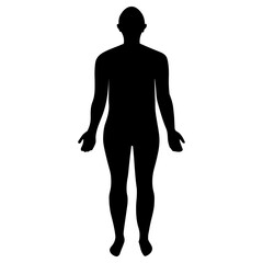 Man full lenght silhouette vector illustration isolated on white background