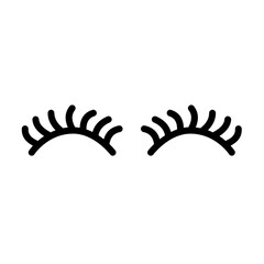 Silhouette Eyelash Icon
