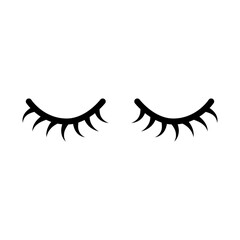 Silhouette Eyelash Icon