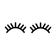 Silhouette Eyelash Icon