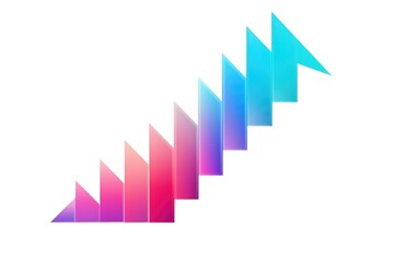 A visually striking staircase made entirely out of triangles. Perfect for modern architectural concepts or abstract design projects