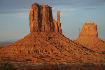 West and East Mitten Buttes in Arizona's Monument Valley