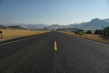 Lonely Road through Montana's Rocky Mountains