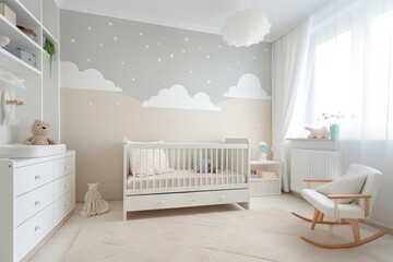 Interior of stylish children bedroom
