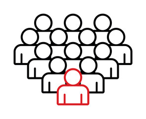 Symbol, ikona ludzi. Plik wektorowy.