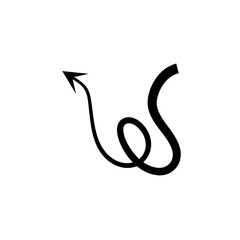 Obraz premium Silhouette Devil Tail