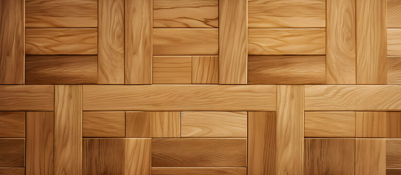 The background texture of oak laminate parquet floor has no visible joints,