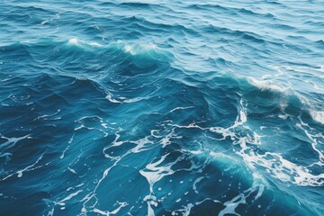 Small ocean waves at Adriatic sea - obrazy, fototapety, plakaty