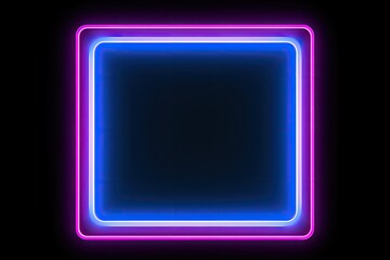 Square rectangle picture frame with two tone neon