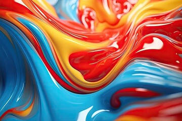 The close up of a glossy liquid surface abstract