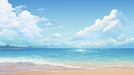 Obraz premium Fresh ocean scenery,created with Generative AI tecnology.