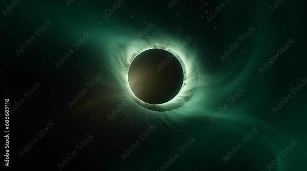 Canvas Prints total solar eclipse in the sky,created with generative ai tecnology.