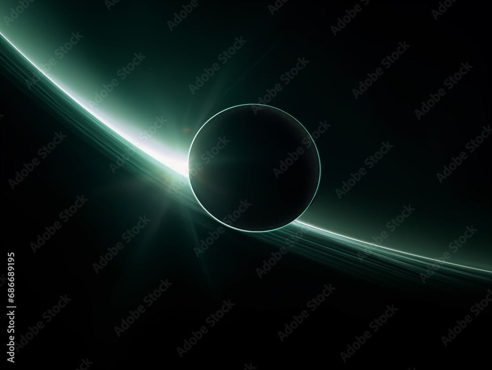 Canvas Prints total solar eclipse in the sky,created with generative ai tecnology.