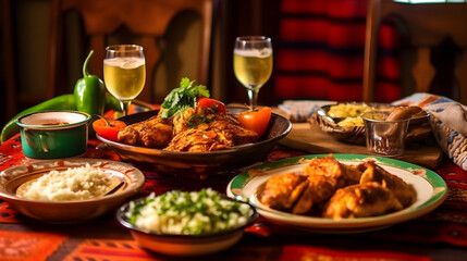 Mesa Colorida Mexicana: Experiencia Culinaria con Platillos Auténticos