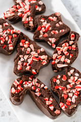 Christmas cookie-cutter peppermint fudge
