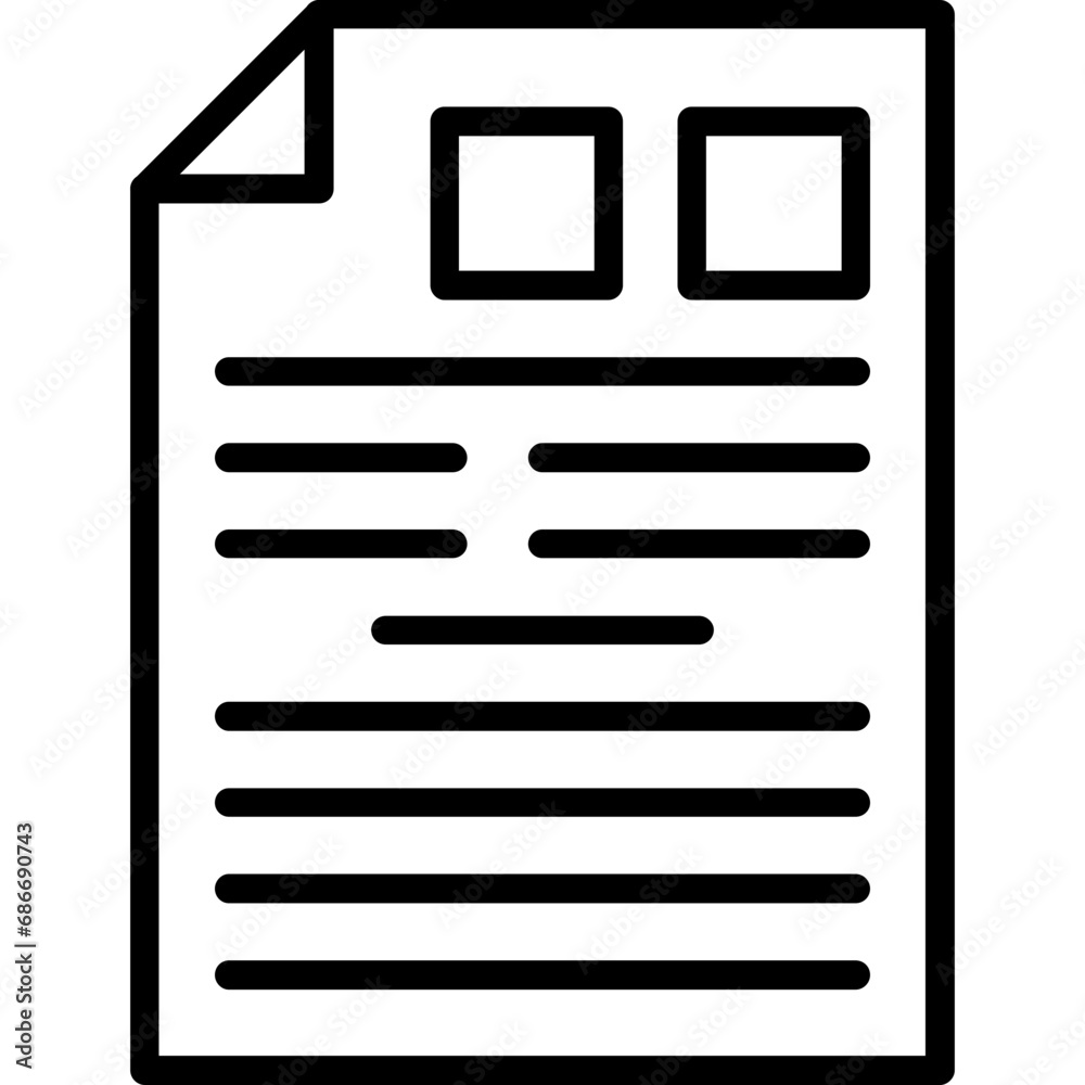 Sticker document icon