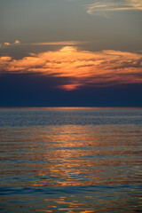 Cloudy sky over Baltic sea.