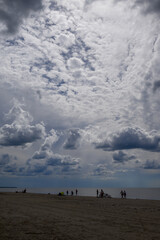 Fototapeta na wymiar Cloudy sky over Baltic sea.