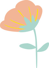 Hand drawn spring flower