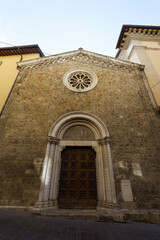 Fototapeta na wymiar Historic buildings of Rieti, Italy: San Pietro Apostolo church