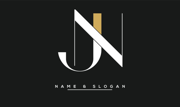 NJ,  JN,  N,  J  Abstract  Letters  Logo  Monogram