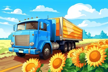 Fototapeta premium car truck, dump truck, trucking, transportation